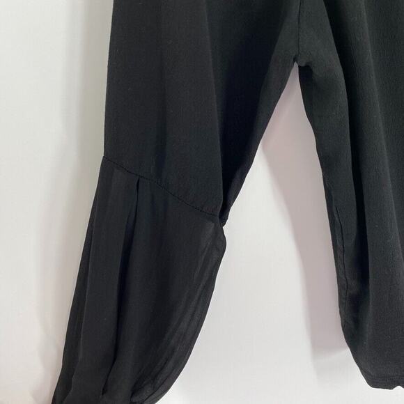 Floreiza Womens Boho Blouse Black Sheer Sleeve Florence Italy Sz M NEW - Picture 7 of 7